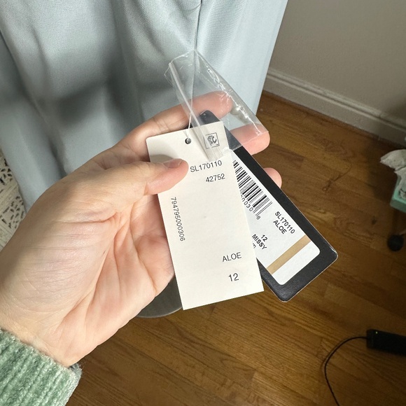 SL Fashions New York Light Blue Flowy Formal Sleeveless Embellished Dress - Picture 9 of 10